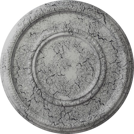Ekena Millwork Federal Roped Large Medallion (Canopies up to 7 3/4"), 17 3/8"OD x 1 1/8"P, Ultra Pure White Crackle CM17FEUWC